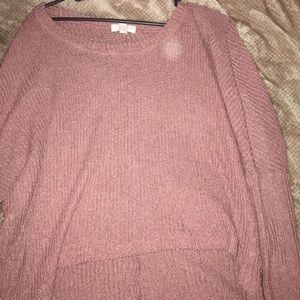 oversized baby pink sweater!!